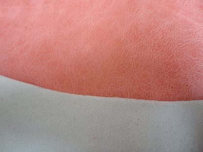 Salmon Pink Crazed leather