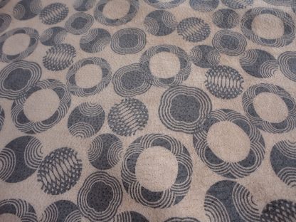 Grey / Cream Circle Pattern Pigskin leather - Image 2