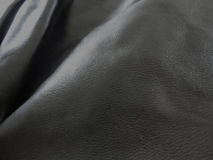 Jet Black Smooth Soft  leather
