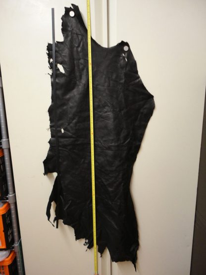 Jet Black Smooth Soft  leather - Image 3