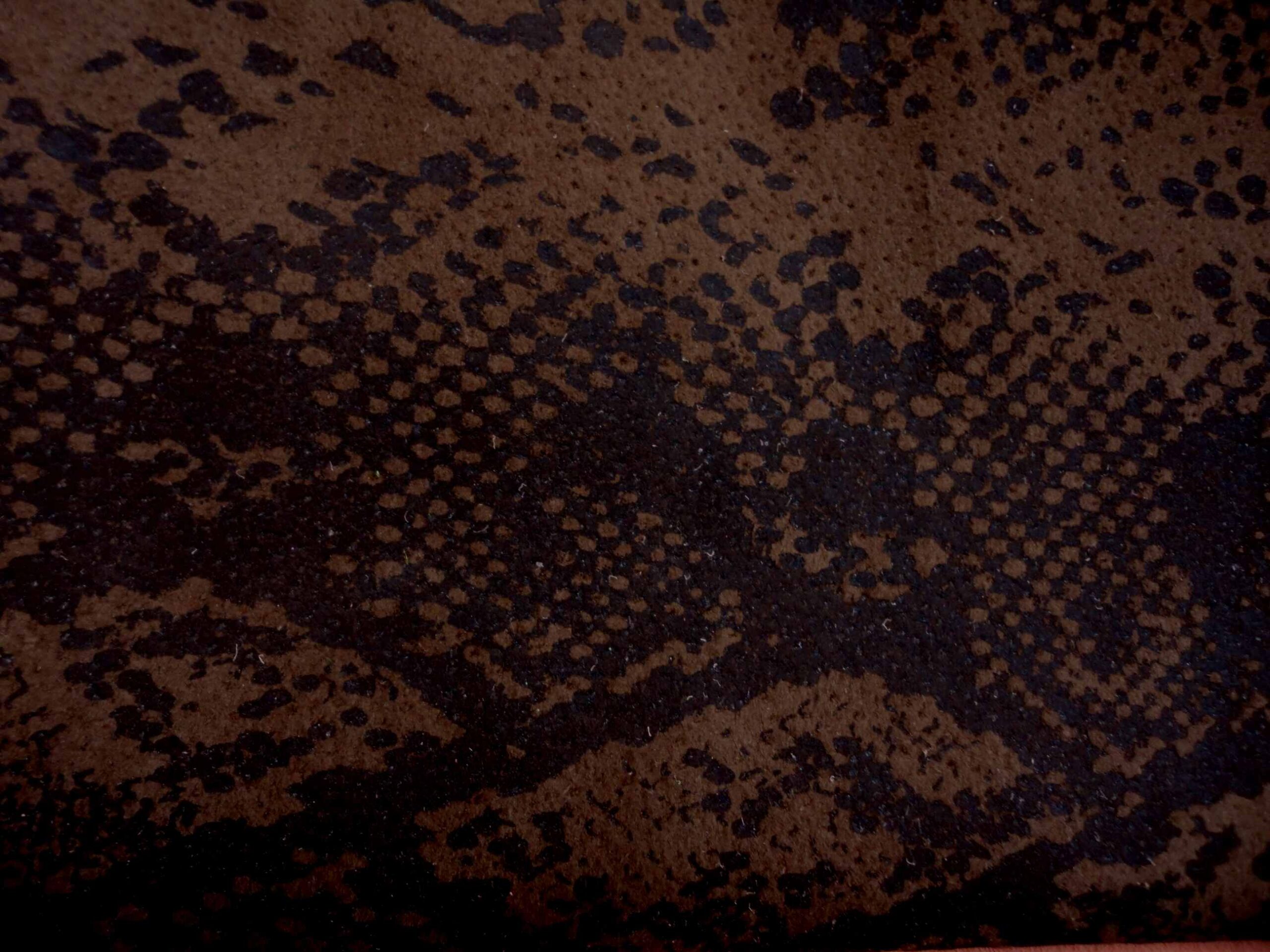 Brown Snakeskin Effect Pigskin Suede leather - Image 2