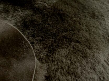 Dark Green Soft Sheep Hair On leather hide - Image 3