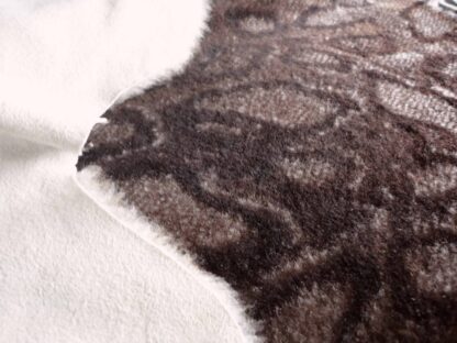 Brown Snake Effect Sheep Short Hair on leather hide - Image 3