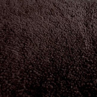 Dark Brown Short Curly Sheep Hair On leather hide