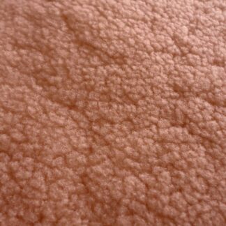 Champagne Pink Curly Sheep Hair On leather hide