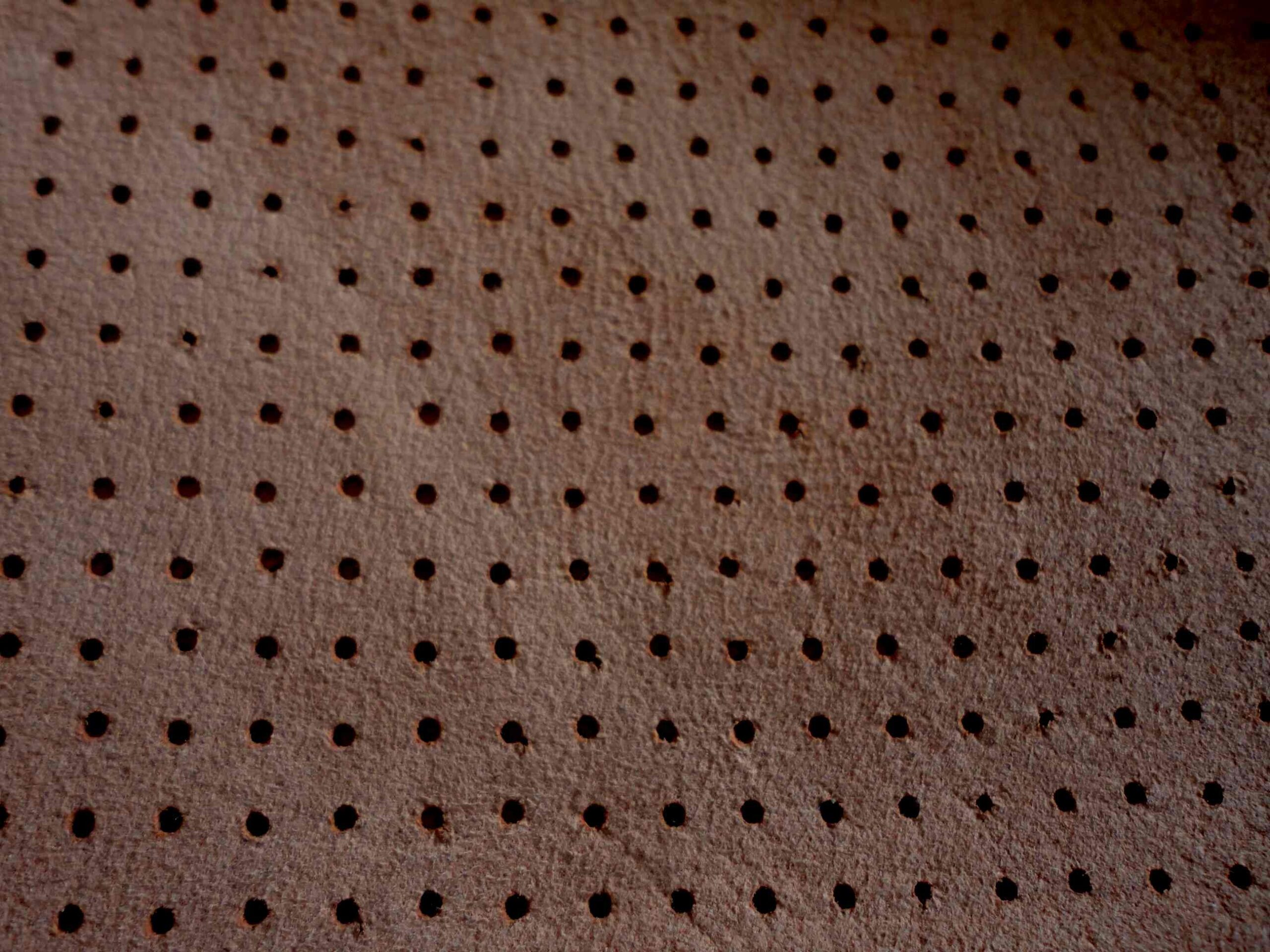 Pale Orange Perforated Suede leather