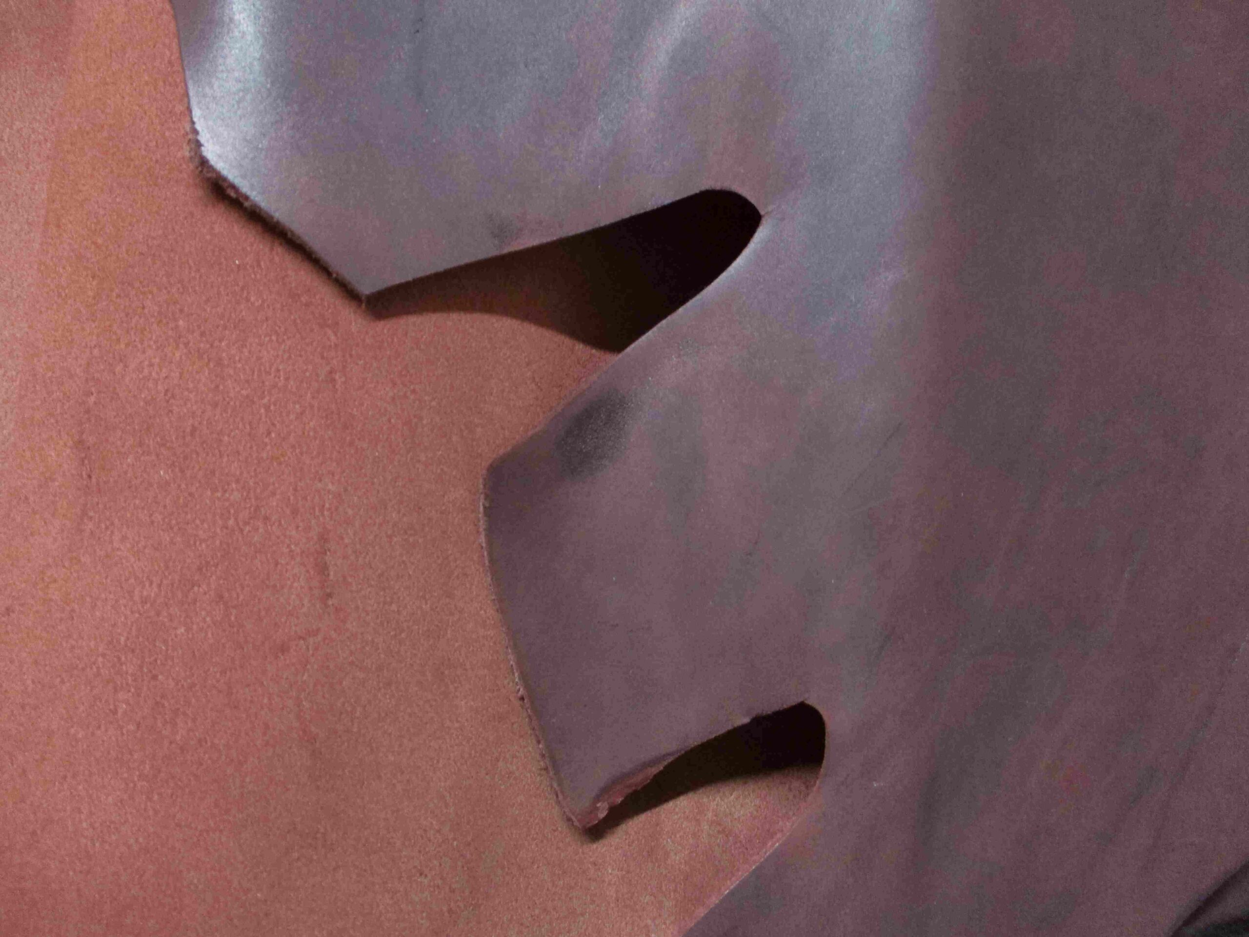 Burgundy Mottled Cowhide leather - Image 2