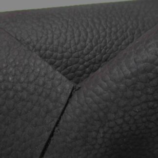Jet Black Corrected Grain Cowhide leather