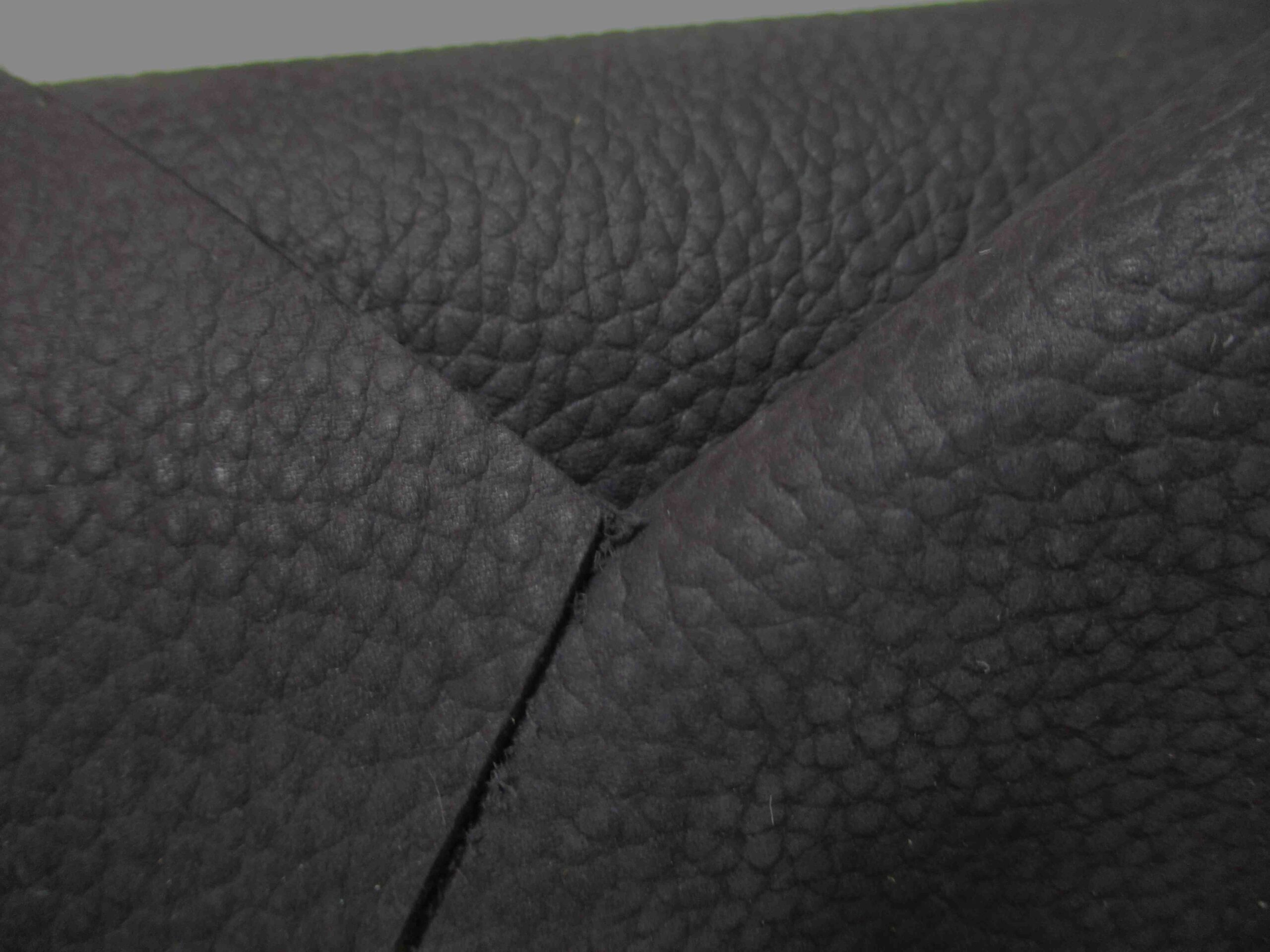 Jet Black Corrected Grain Cowhide leather