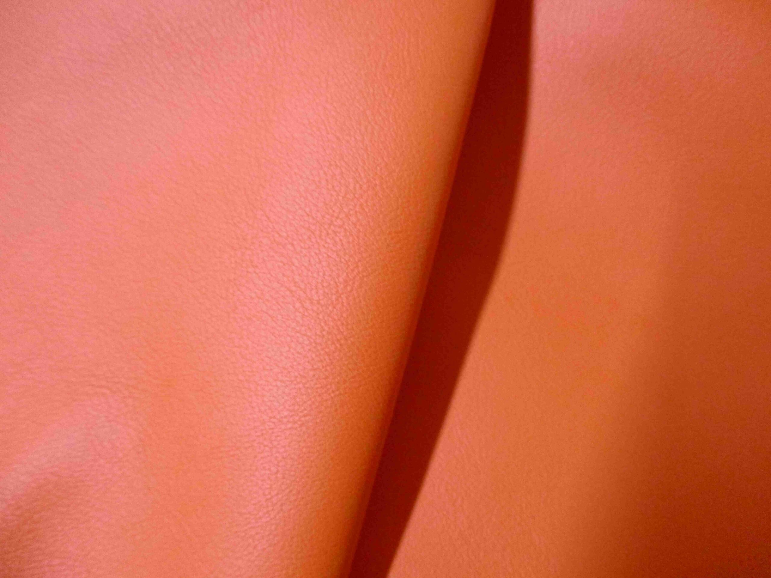 Tangerine Orange Smooth Cowhide leather