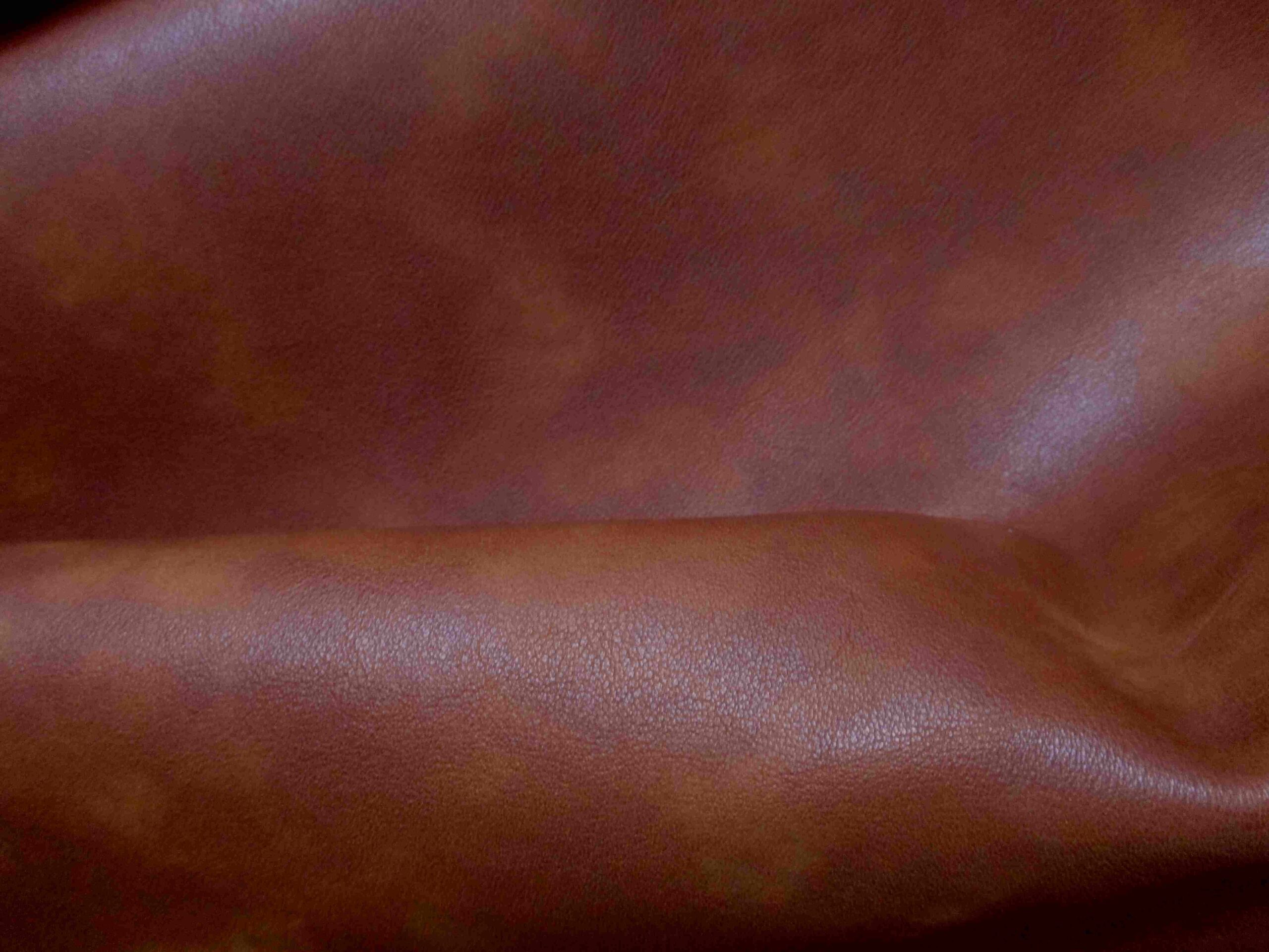 Tan Brown Mottled Cowhide leather