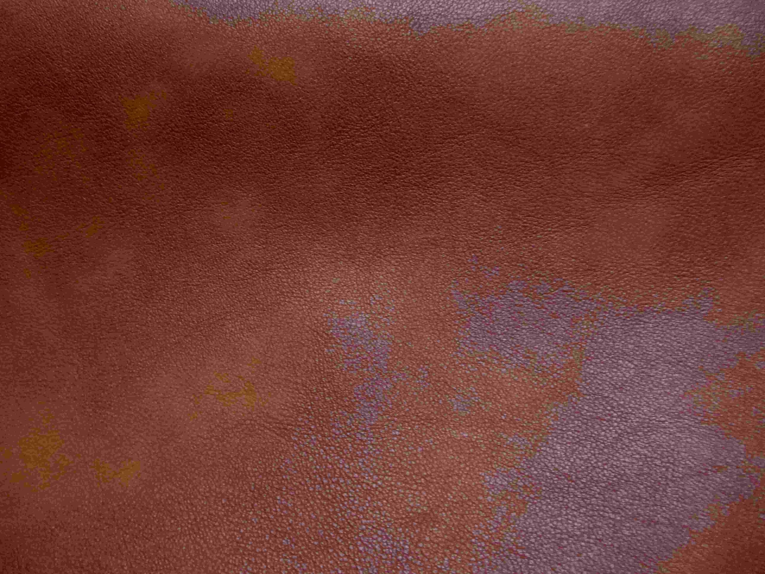 Tan Brown Mottled Cowhide leather - Image 3