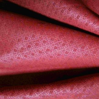 Scarlet Red Laser Patterned Gloving leather