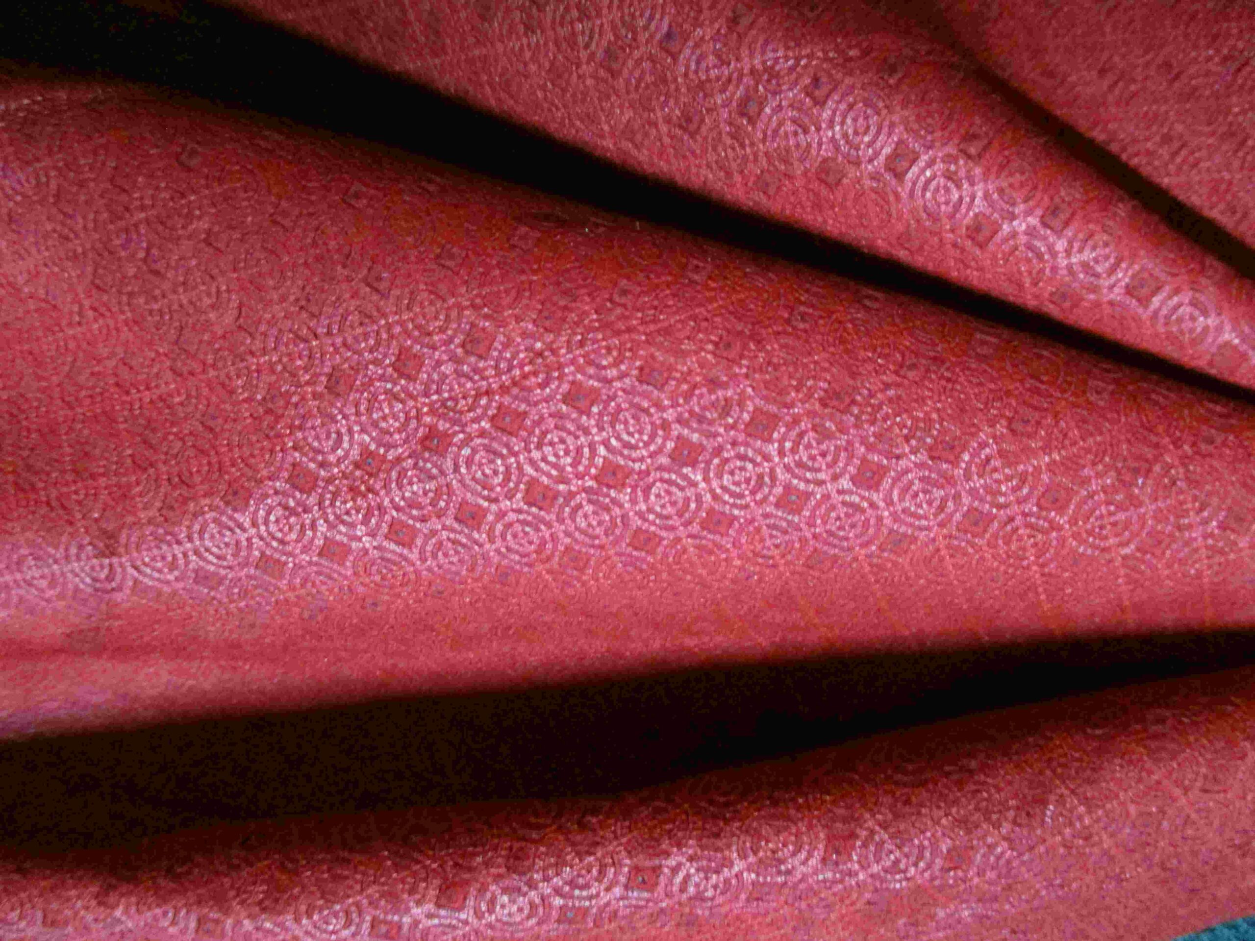 Scarlet Red Laser Patterned Gloving leather