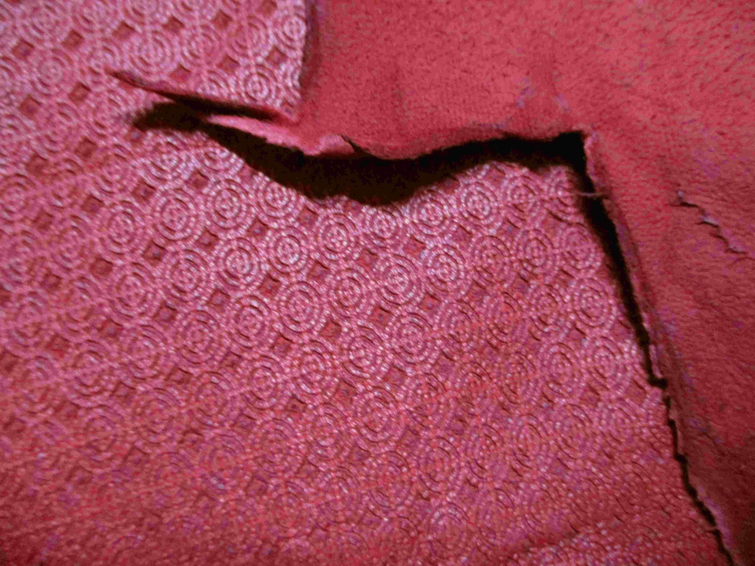 Scarlet Red Laser Patterned Gloving leather - Image 2