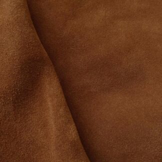 Chestnut Brown Calfskin Suede leather