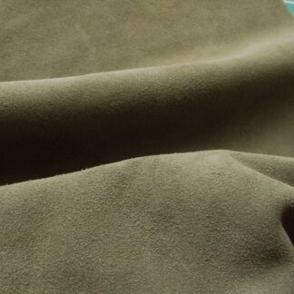 Olive Green Calfskin Suede leather