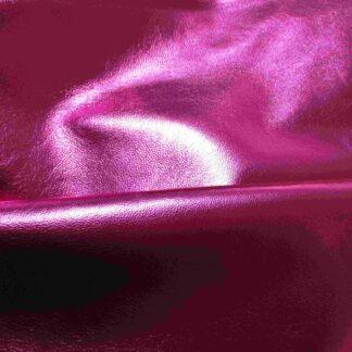 Hot Pink Foiled Lambskin leather