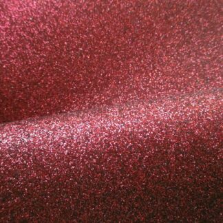 Red Glitter Finished Calfskin leather