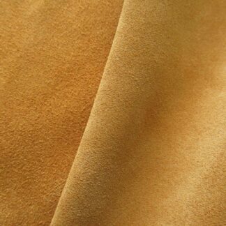 Golden Tan Brown Calfskin Suede leather