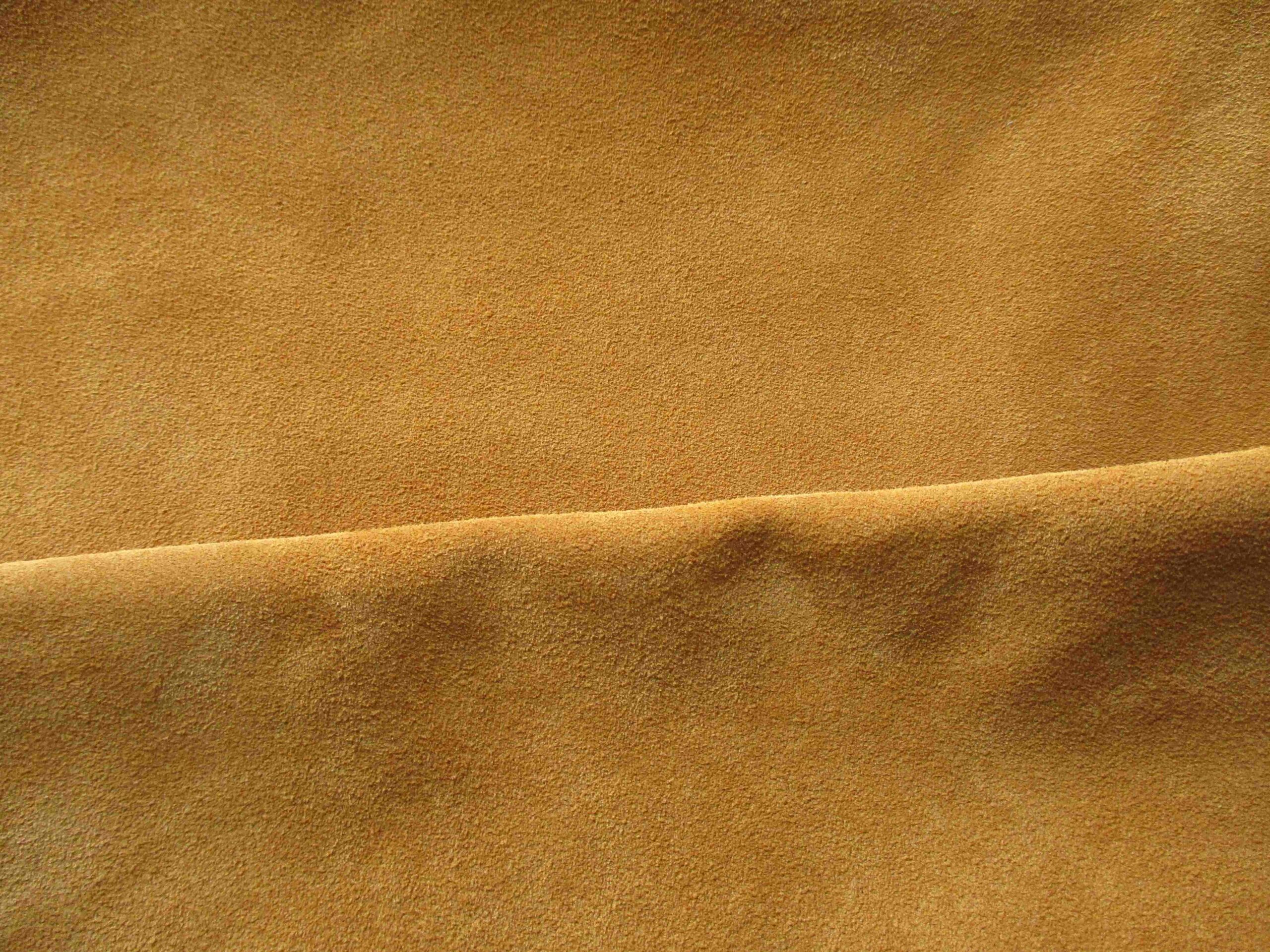 Golden Tan Brown Calfskin Suede leather - Image 3
